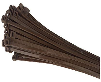 100 x Brown Nylon Cable Ties 200 x 4.8mm / Extra Strong Zip Tie Wraps