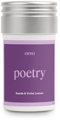 Aera Poetry - Essential Oil for Home – Smooth Suede and Violet Fragrance - Notes of Vetiver, Eucalyptus and Woods - Scent Refill - Works with The Aera Diffuser