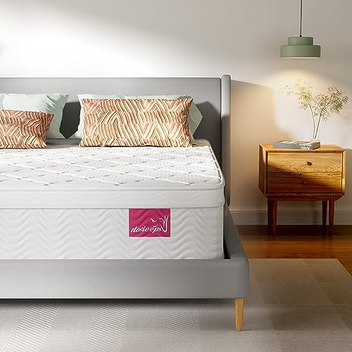 dosleeps 10.2 Inch King Size Mattress 9-Zone Pocket Sprung Mattress with Memory Foam and 3D Fabric - Orthopaedic Mattress (5FT(150 x 200 x 26cm)) …