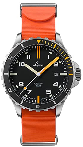 Laco Sportuhr Skorpion, Automatikuhr, Edelstahlgehäuse, Saphirglas, wasserdicht, Made in Germany
