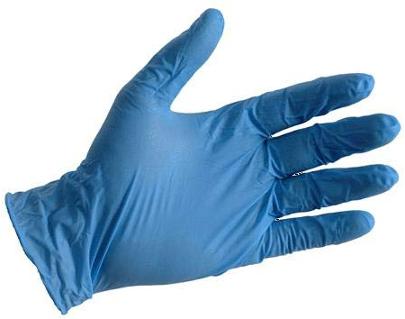 Guanto in nitrile blu, taglia L, scatola da 200 unità.