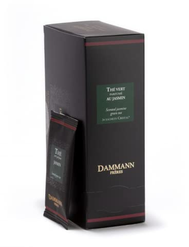 Dammann Frères | Tè Verde al Gelsomino | Green Tea Jasmine Bustine - 24 Bustine (48 Gr) | Tè Bustine Confezioni | Miscela di Tè Verde Cinese