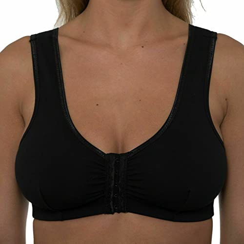 Undercover Cotton Front Fastening Bra CB222 Black 40