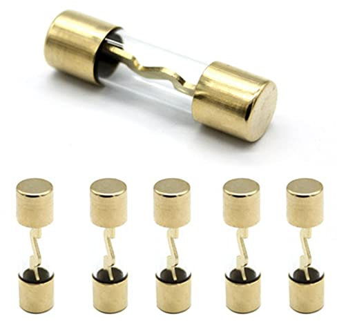 GANDE 10 * 38 vergoldetes Glas AGU-Sicherung Sicherungen Pack Car Audio Amp Verstärker 10A 15A 20A 25A 30A 40A 50A 60A 70A 80A 100A (Size : 80A, Color : 5PCS)