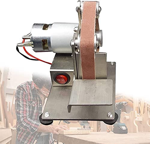 Mini lijadoras para madera, máquina afiladora de brocas, velocidad ajustable, cuerpo de acero inoxidable, motor de rodamiento doble de bajo ruido, mesa de ángulo ajustable para pulir madera, lijador