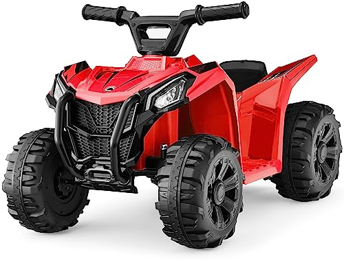 Best Choice Products 6V Kids Ride On Toy, 4-Wheeler Quad ATV Play Car w/ 1.8MPH Max Speed, Treaded Tires, Rubber Handles, Push-Button Accelerator - Red