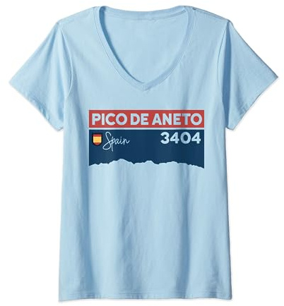 Pico de Aneto Skitour Hike Pirineos Maladeta Senderismo Regalo Camiseta Cuello V