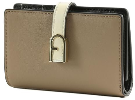 Furla Flow Compact Wallet S Greige + Marshmallow + Nero int.