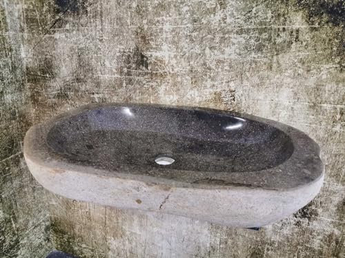 Steinwaschbecken XXL Größe 85 x 56 x 15 cm echtes Bild des Waschbeckens Waschbecken Waschbecken Badezimmer Aufsatzwaschbecken