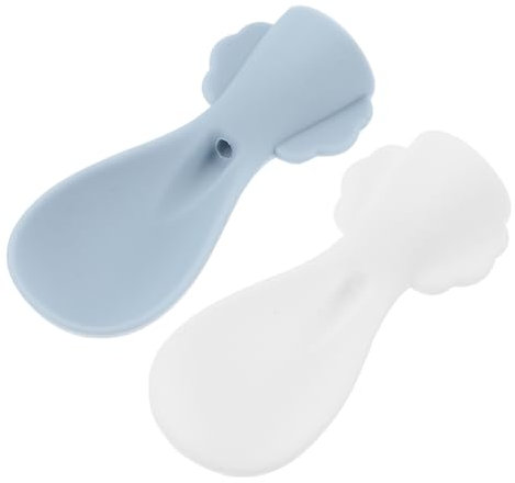 Amosfun 2stücke Silikon Löffel Für Lebensmittelbeutel Wiederverwendbarer Fütterlöffel Für Babypüreebeutel Glatter Aufsatz Für Beutel Geeignet Für Säuglingsernährung Und Kleinkinderfütterun