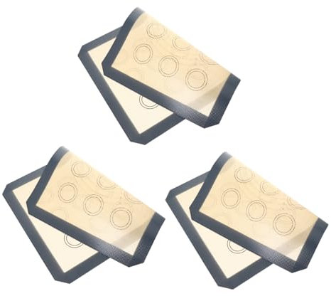 COLLBATH 3pièces Tapis De Silicone Anti-adhésif Chaleur Pour Pâtisserie Et Boulangerie Mat Pad Pour Macarons Et Biscuits