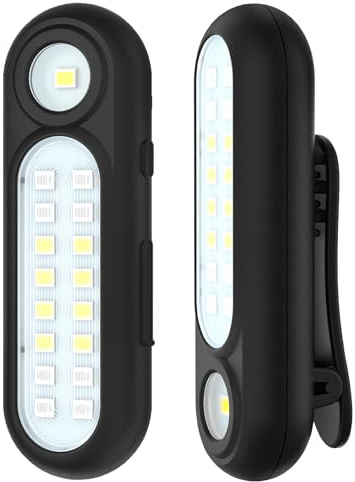 Running Lights for Runners, Rechargeable Clip On Flashlight for Runners Safety Light for Walking at Night, Portable Hands Free Flashlight for Walking Dog, LED Work Light Warning Flashing Camping(2Pcs)