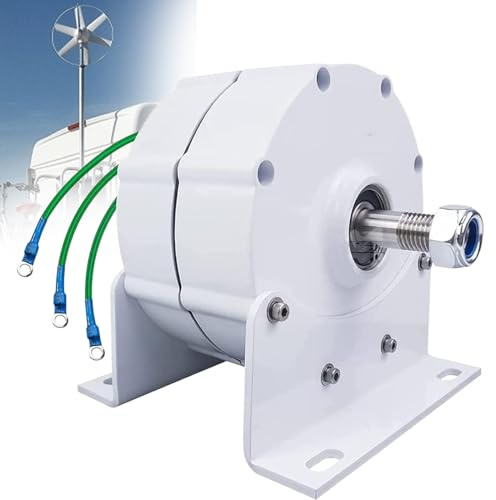 WEIMILOR 9000W Gearless Permanent Magnet Generator, 600RPM AC DC Magnetic Generator Water Turbine Hydroelectric Windmill with Rectifier, Controller,12V