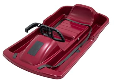 KHW | Lenkschlitten Snow Fox | Berry | 95 cm | TÜV-geprüft | inkl. Zugseil | ausgefeiltes Lenksystem | kälte- und lichtbeständiger Kunststoff | Made in Germany