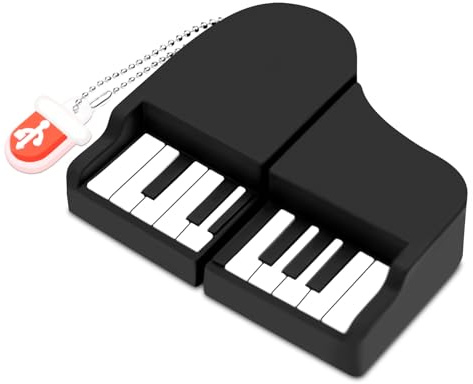 BORLTER CLAMP Memoria USB 32 GB, USB 2.0 Pendrive Memoria Flash USB para Almacenamiento Externo de Datos con Forma de Piano