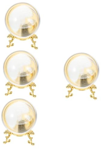Amosfun 4 Sätze Kristall Kugel im Weltraum System Sonnenfänger mit Kristallen Nachtlicht der Ball Crystals cristals Kristallkugel mit Ständer dekorative Desktop-Kristallkugel Glas