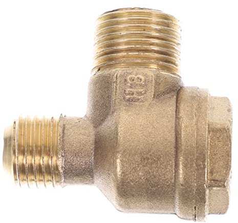Veemoon Air Compressor Check Valve 2-Port Non-Return Valve Replacement with Threaded Ends Brass Sturdy Golden Finish Suitable for Pressure Control for Compressor Air Supply Systems