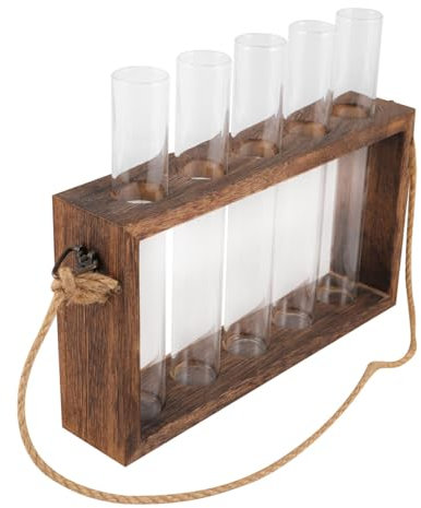 Sosoport 1 Satz hydroponische Vase Pflanzenvermehrungsstation Selbstbewässerung Pflanzenständer Luftpflanzen lebende Zimmerpflanzen mit Halter Handwerk für glaspflanzer zu Hause Hanfseil