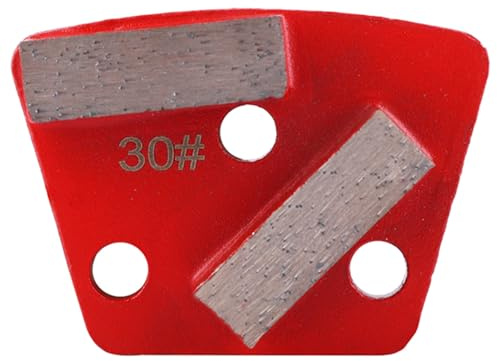Juego de Discos Abrasivos Trapezoidales de Metal, Grano #30 para Alisado Rápido de Concreto, Diseño en Forma de Abanico de 3 Piezas
