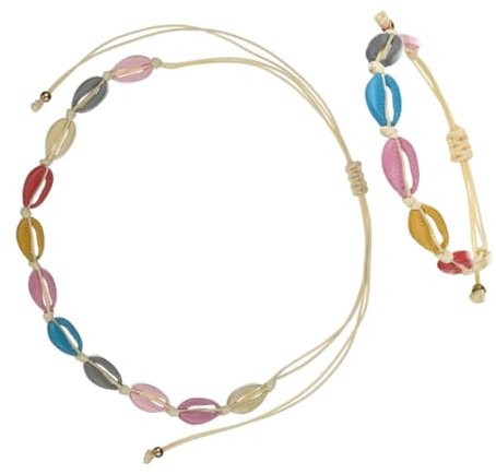 DEARMAMY 2st Muschelgewebter Schmuck Muschel-charm-armband Hawaiianisches Muschelarmband Perlenarmband Für Frauen Natürliche Muschelkette Armbänder Für Frauen Charme Armreif Legierung
