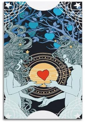 ZZBYMX Dekoratives Gemälde, romantisches Liebes-Thema, Wandkunst-Poster mit zwei Figuren und Herz-Symbol für Heimdekoration, 60 x 90 cm