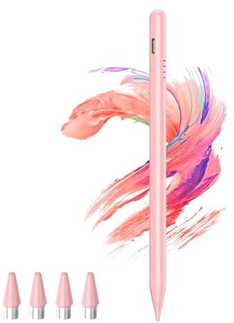 Kenkor Tablet Stift for Android, Stylus Pen für Touchscreens, POM Feder Type-C Active Stift Kompatibel mit Switch/Samsung/Huawei/Oppo/Mi/Vivo und Anderen Android Smartphone und Tablet (Rosa)