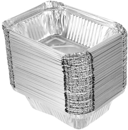 YOSADIER 100pezzi Pz Teglie in Alluminio Usa e Getta Teglia Da Per Cottura Vapore Vassoio in Alluminio Per Teglia Per Dolci Carta Stagnola Resistente Alle Alte Temperature