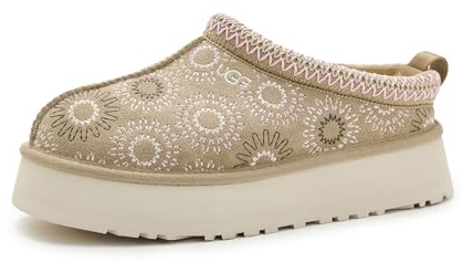 UGG Women's Tazz Sun Stitch Slipper, Mustard Seed, 8