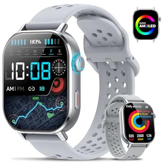 GPS Smart Watch 5ATM Waterproof, 2.06 AMOLED Screen Smart Watches for Men