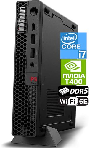 Lenovo ThinkStation P3 Tiny Workstation Mini Desktop, Intel 20-Core i7-14700, 64GB DDR5 RAM, 2TB SSD, T400 4GB Graphics, WiFi 6E + BT, HDMI, DP (5 Monitor Max), Win 11 Pro, 3YR, Business Desktop