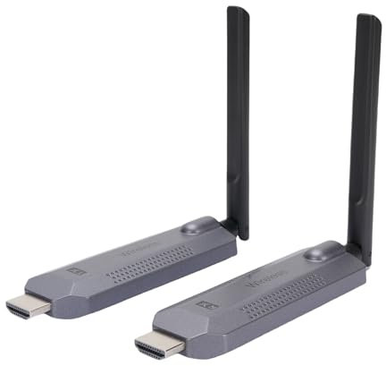 LICAEVEY Émetteur et Récepteur HDMI sans Fil, 100m à Longue Portée, Plug and Play, Streaming HD 1080p, Extension HDMI pour la Télévision, Ordinateur Portable, Console de Jeu, Idéal pour