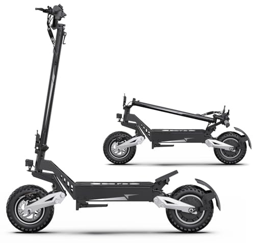 RAYI T10 Patinete Eléctrico Todoterreno para Adultos, Potente, Batería de 48V 13.5Ah con Autonomía de 45–50 km, Neumáticos Todoterreno de 11 Pulgadas, Scooter Eléctrico con Encendido por Llave