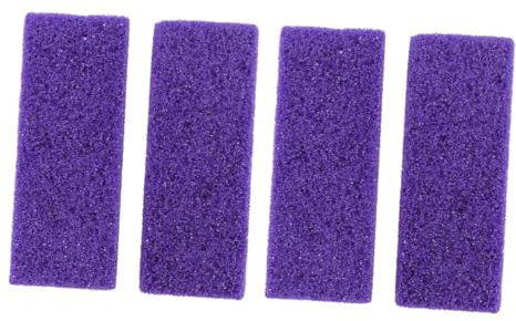 VALICLUD Professionelles 4 Stück Fußpediküre Stein aus Pu mit Violetter Farbe zur Hornhautentfernung und Ganzkörper Peeling Handlich und Effektiv für Glatte Füße