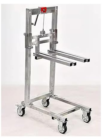 HMLSYZX Chariot Élévateur Manuel, Transpalette Empileur Palettes avec Fourches Réglables, Gerbeur Portatif et Pliable for Garage/Entrepôt, Outil de Levage et d'empilage Robuste