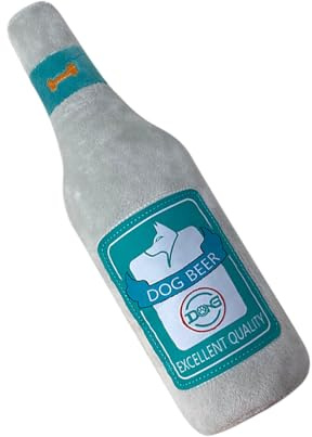 Hitburu Jouets à Coupelle pour Chien | Jeu Interactif Bouteille De Vin | Jouet À Mâcher en Peluche,pour L'Éducation Chiot Anti-Ennui Mâchonnement Intérieur Extérieur Caisse Enrichissement