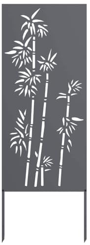 Tomostar Plaque de Jardin en Métal, Plaque Décorative Panneau Décoration de Jardin Anthracite 50 x 140 cm