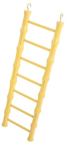 DINHEAROM Scala a Pioli per Pappagalli e Criceti 29,5 Cm in Plastica Sicura, Giocattolo per Gabbia per Uccelli, Scala di Addestramento per Parrocchetti e Calopsitte, Attività Fisica