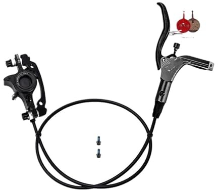 cykel bakre band bromsenhet MTB-cykel Hydraulisk skivbroms 160 mm rotorer Oljebromsplatta Fram Bak Fjällklämma 22,2 mm Handtag A pelare(Black-RF)