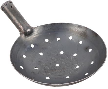 Hemobllo Louche en Fer pour Jardin Agricole, Pelle Métal avec Trous de 1cm pour Nettoyage des Égouts Pluviaux et Ramassage de Boue, Outil pour Drainage Agricole