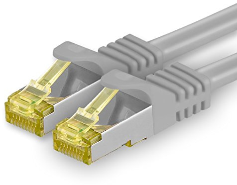 Cable de Red Cat.7 (Sftp Pimf) 10 GB/s RJ45 Cat6a Gris - 1 Unidad 25m
