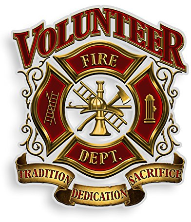 Collectible Firefighter Decals (6in,2pack), Share Your Appreciation and Support with Our Volunteer Firefighter Stickers for Your Home, Car, Cases and More, Souvenir Gifts for Firefighter