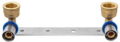 BV Press Wandwinkel montiert im Set - 16x2-1/2 153 mm blauer Ring
