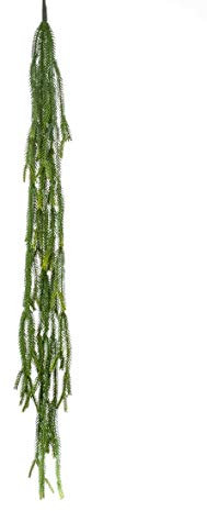 artplants.de Planta Colgante de Cactus Falso Borneo en Vara de Ajuste, Verde, 120cm - Planta Artificial Colgante - Cactus de plástico