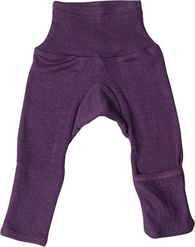 Cosilana Baby Hose lang- mit Kratzschutz am Bein 50/56 Uni Pflaume 23