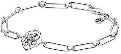 PANDORA Timeless Bracelet Rose Petals Silver Zirconia 599409C01 18 cm, 18 cm, Non-Precious Metal, Cubic Zirconia