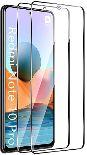 iGlobalmarket [2 Unidades] Protector de Pantalla compatible para Xiaomi Redmi Note 10 Pro/Note 10 Pro Max, Cristal Templado, sin burbujas, Alta Definicion