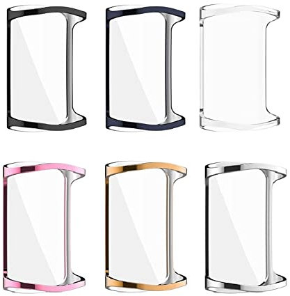 Compatible with Fitbit Charge 5 Screen Protector, Full Coverage Soft TPU Protective Screen Cover Saver Bumper Frame Accessories with Anti-Scratch for Charge 5 Smartwatch (6 Pcs)