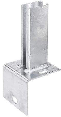 BAUER - Winkel-Pfostenträger für Zaunpfosten 60 x 40 mm auf Randsteinen.