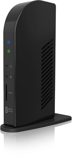 ICY BOX USB-C DockingStation (15-in-1) für 3 Monitore (3x HDMI & 3x DP), 5K 30Hz | 4K 60Hz, 4-fach USB 3.0 HUB, 1x USB 3.2 Gen 2 (10 Gbit/s & 20W PD), Gigabit Ethernet, Audio, IB-DK2256AC