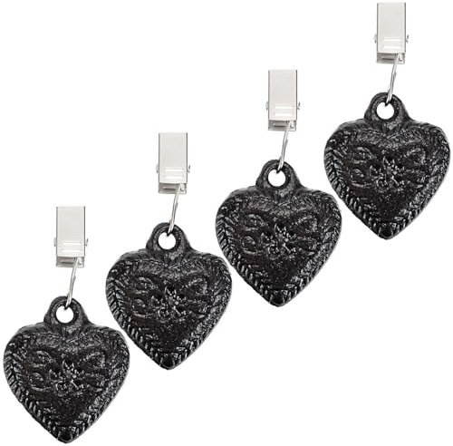 OwnMy 4PCS Cast Iron Tablecloth Weights Clips Outdoor Flag Weights Clips